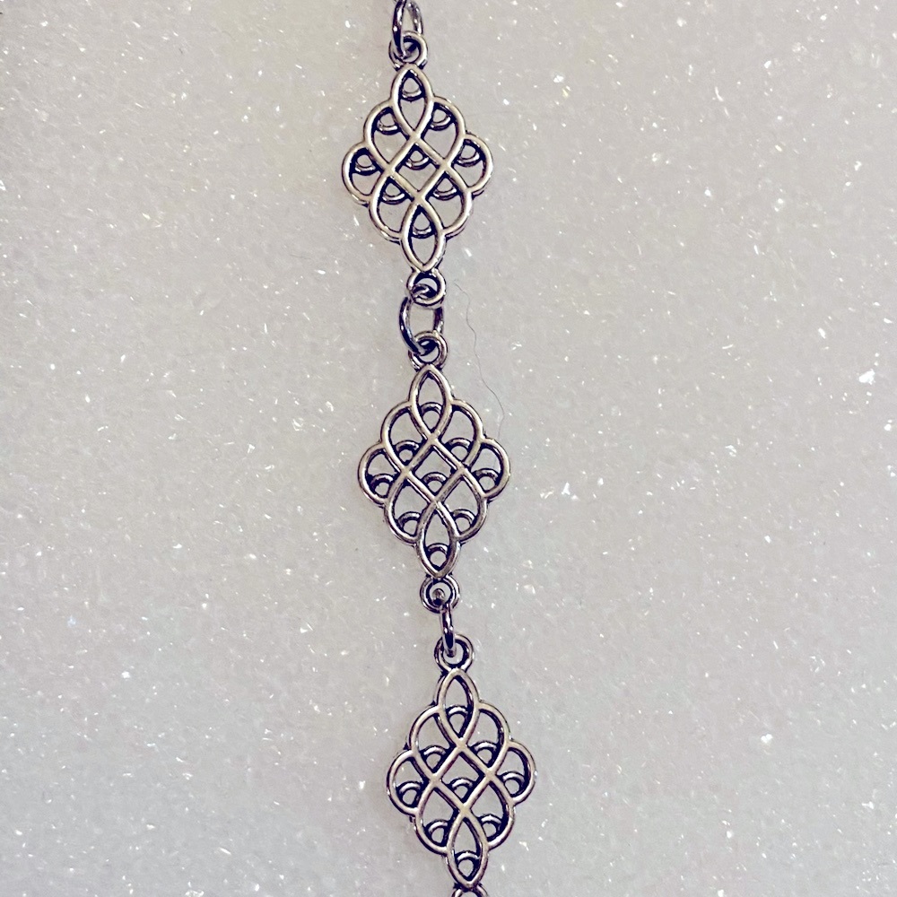 Silver Rounded Diamond Hand Chain - Picture 2 of 6